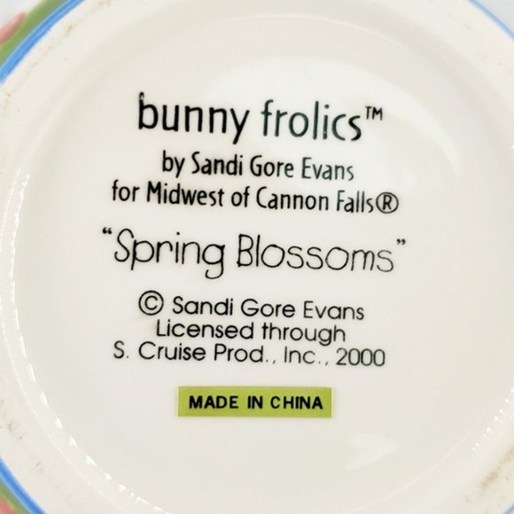 Tea Pot Bunny Frolics "Spring Blossoms" Midwest Ceramic VTG - Picture 9 of 9